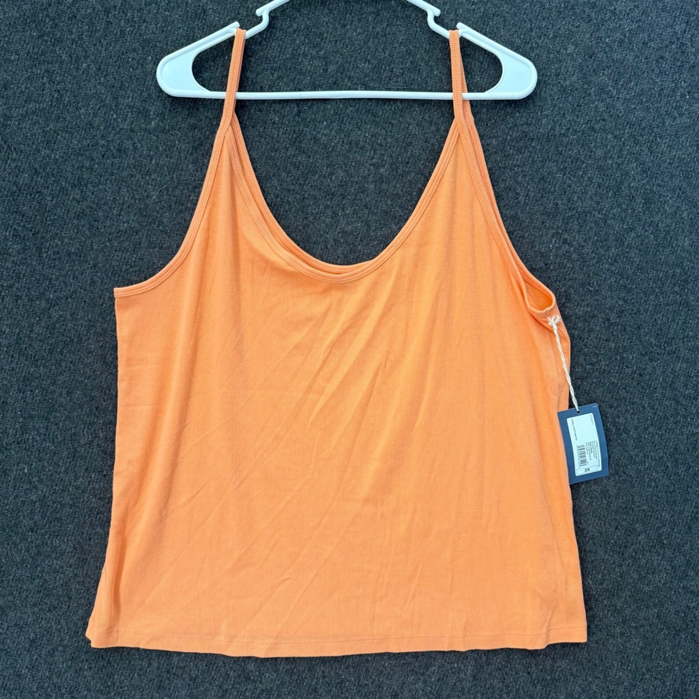 Universal Thread Womens Ribbed Cami Tank Top Orange Size 2X NWT